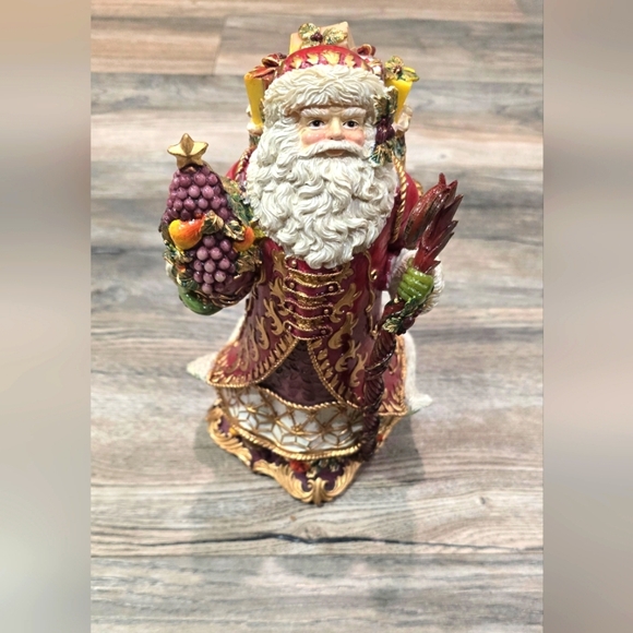 FITZ AND FLOYD Renaissance Holiday SANTA FIGURINE music box Deck The Halls - Picture 1 of 9